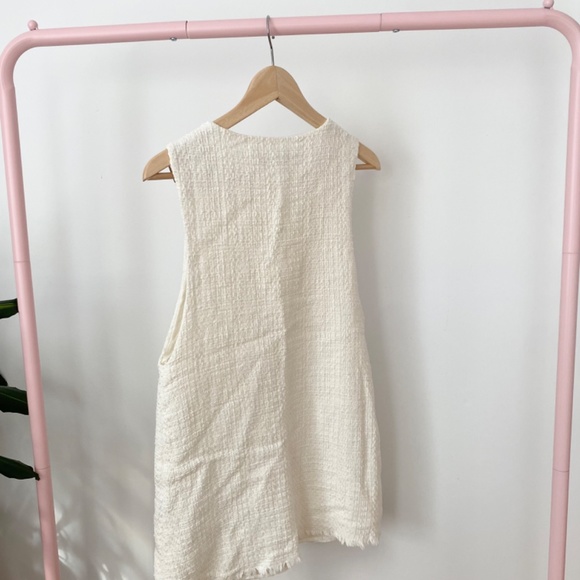 Zara | Cream tweed dress | size S - Picture 4 of 9